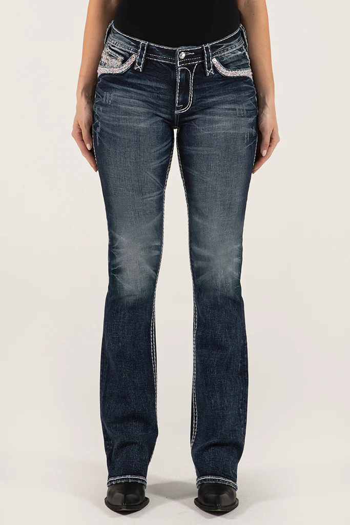 Cosima Bootcut Jeans in Dark Blue - Image 6