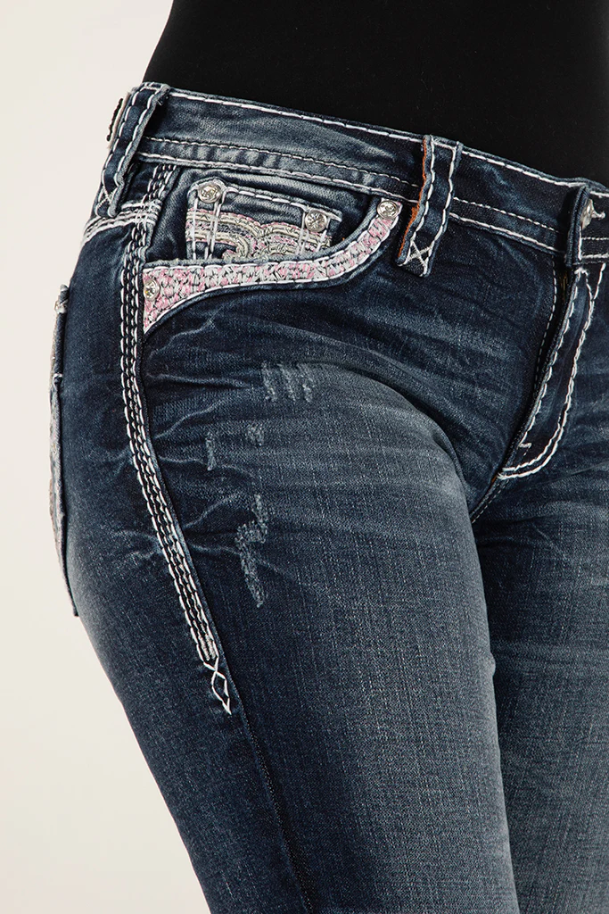 Cosima Bootcut Jeans in Dark Blue - Image 8