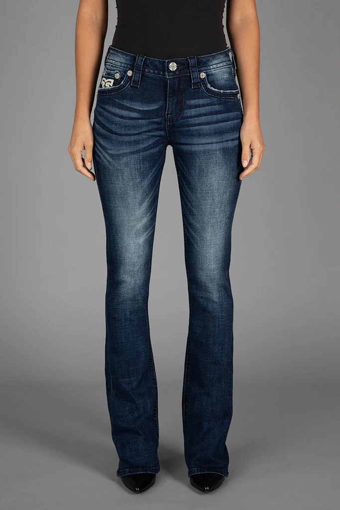 Dubarry Bootcut Jeans in Dark Wash - Image 3