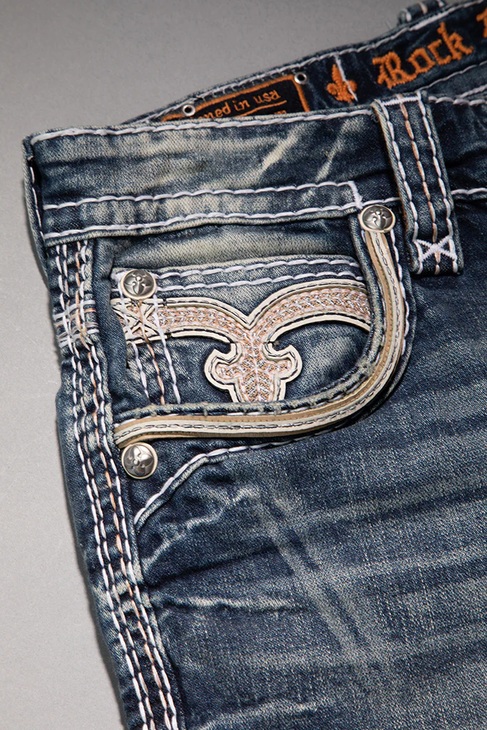Eggplant Bootcut Jeans in Medium Blue - Image 10