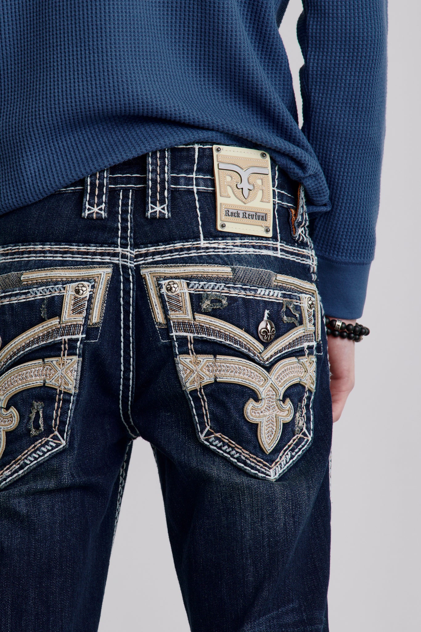Eggplant Straight Jeans in Dark Blue - Image 2