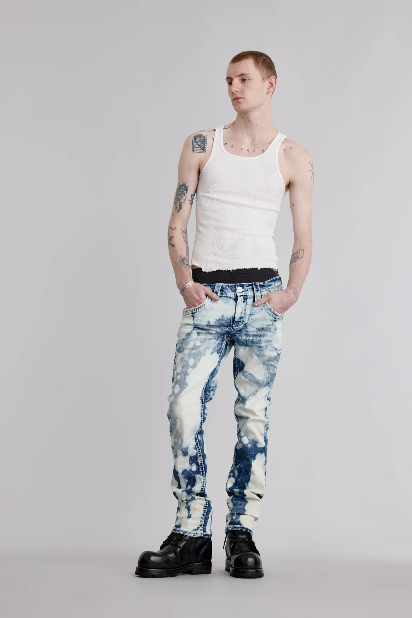 Ermias Straight Jeans in Acid Blue - Image 3