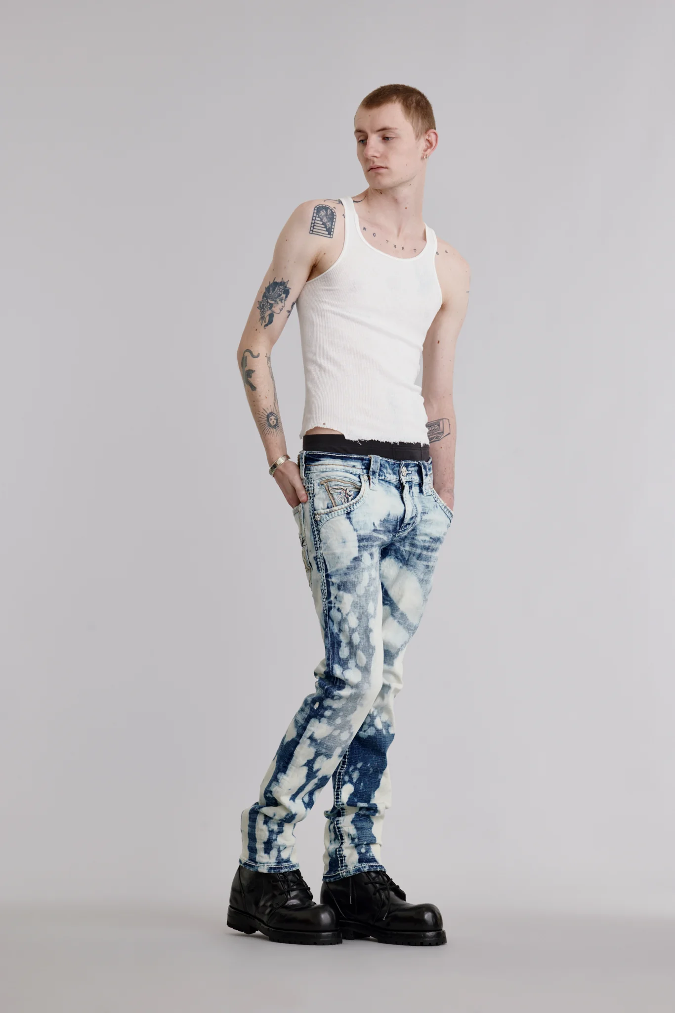 Ermias Straight Jeans in Acid Blue - Image 6
