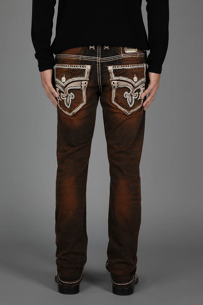 Ermias Straight Jeans in Dark Brown