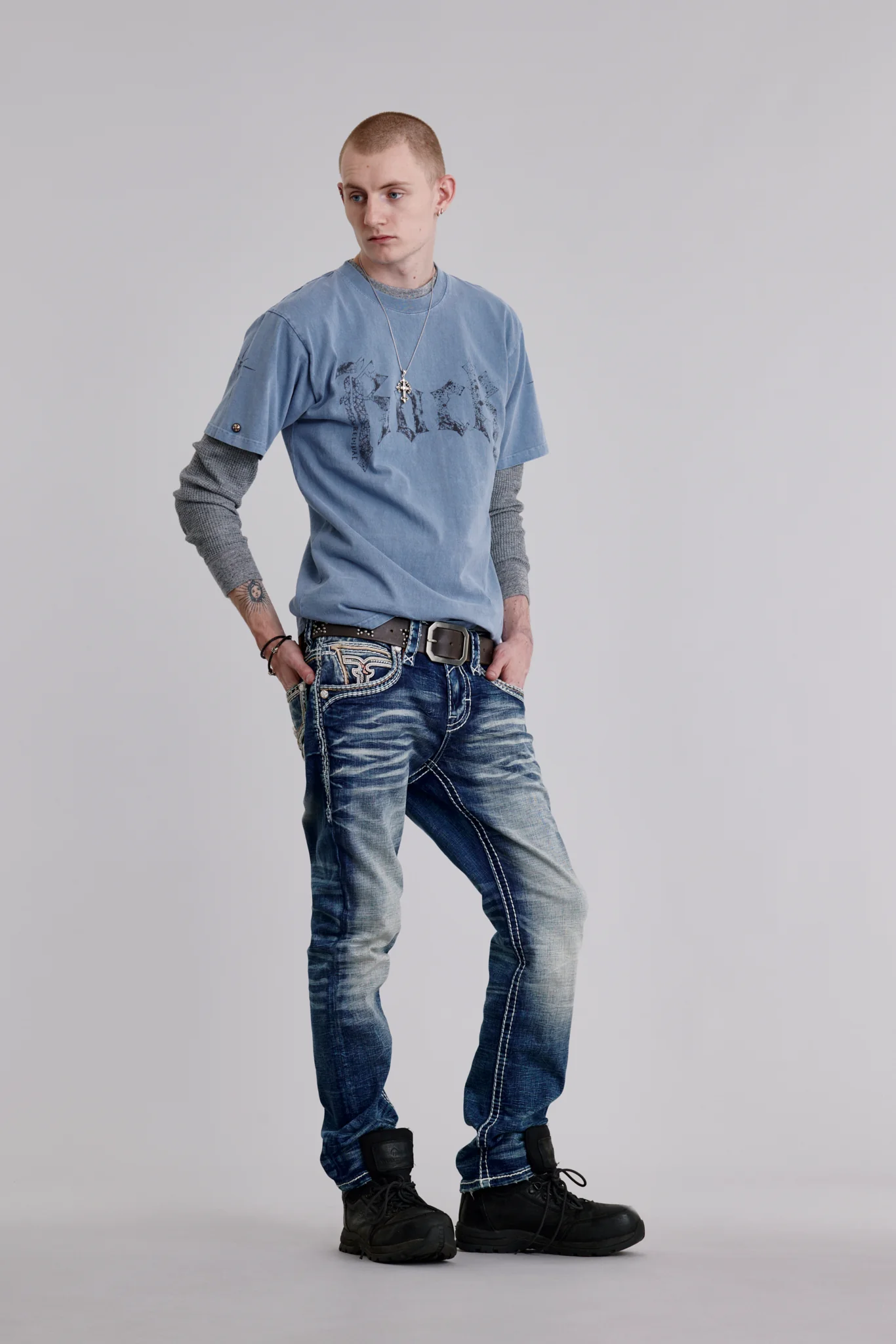 Ermias Straight Jeans in Blue - Image 4