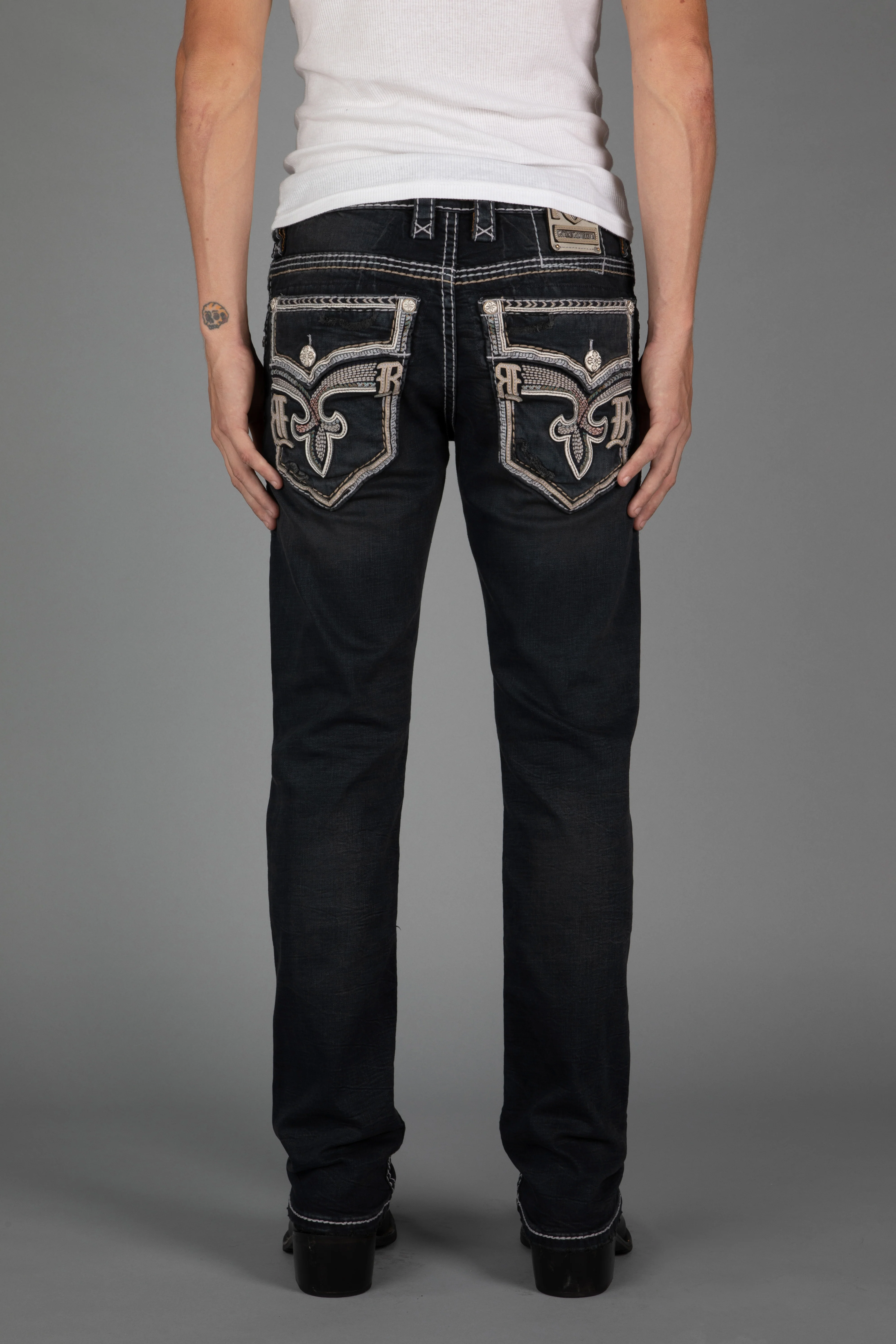 Ermias Straight Jeans in Dark Charcoal - Image 3