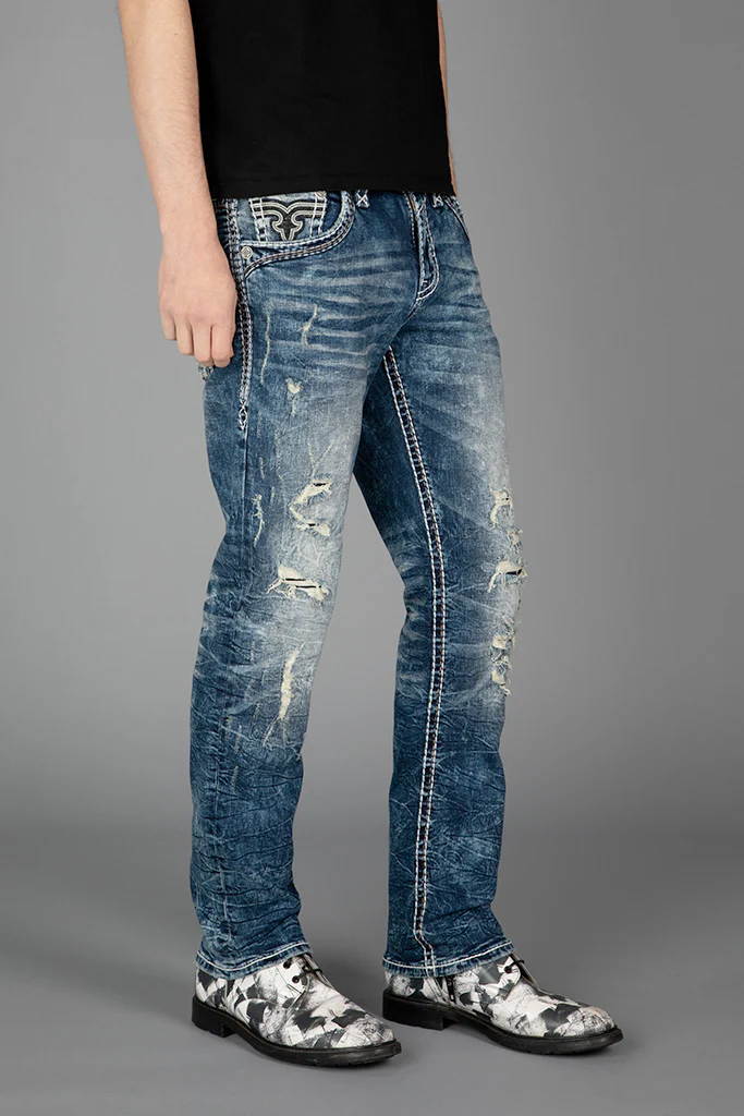 Ernest Alt Straight Jeans in Medium Wash - Image 3