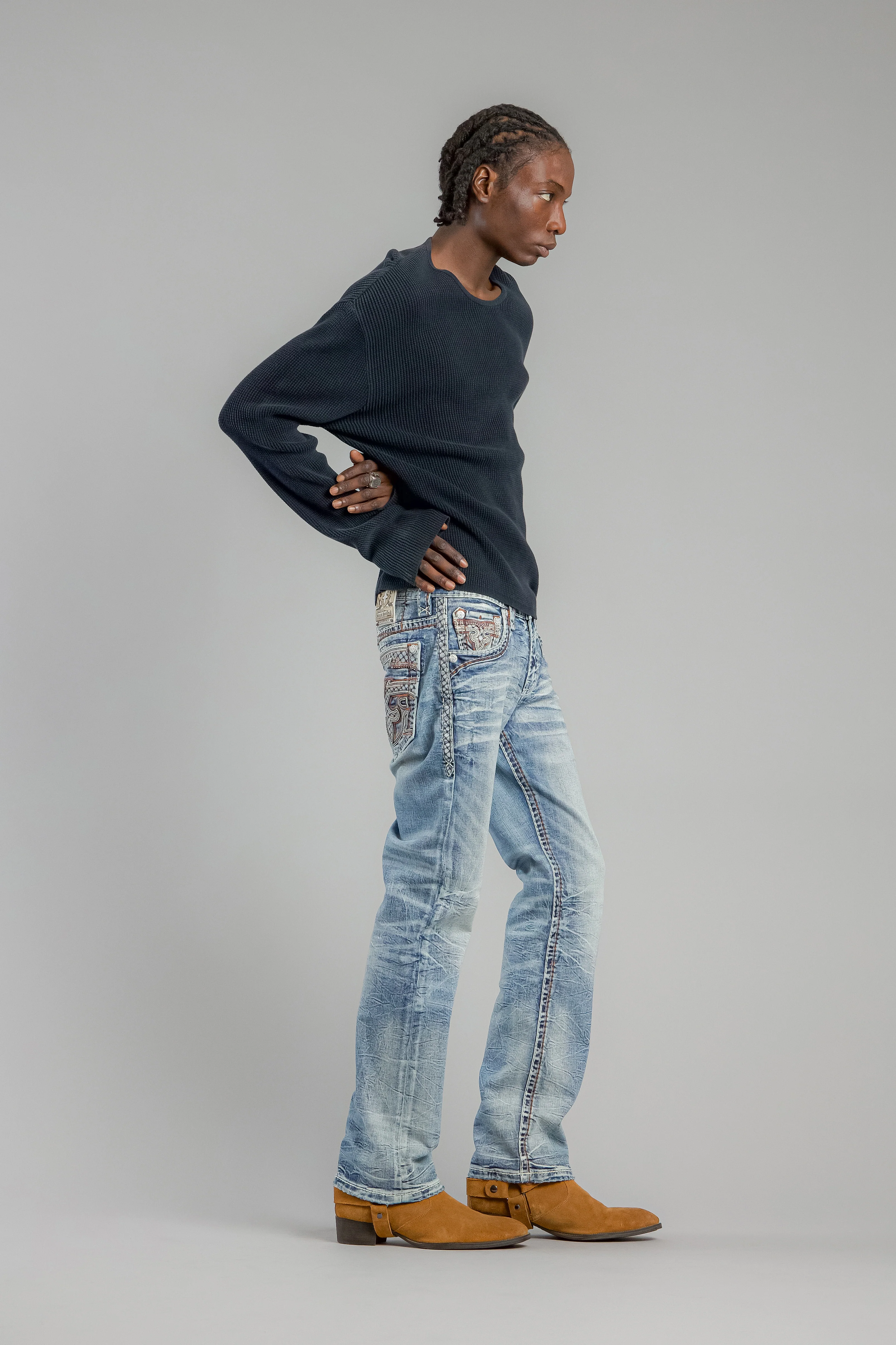 Esme Bootcut Jeans in Light Blue - Image 4