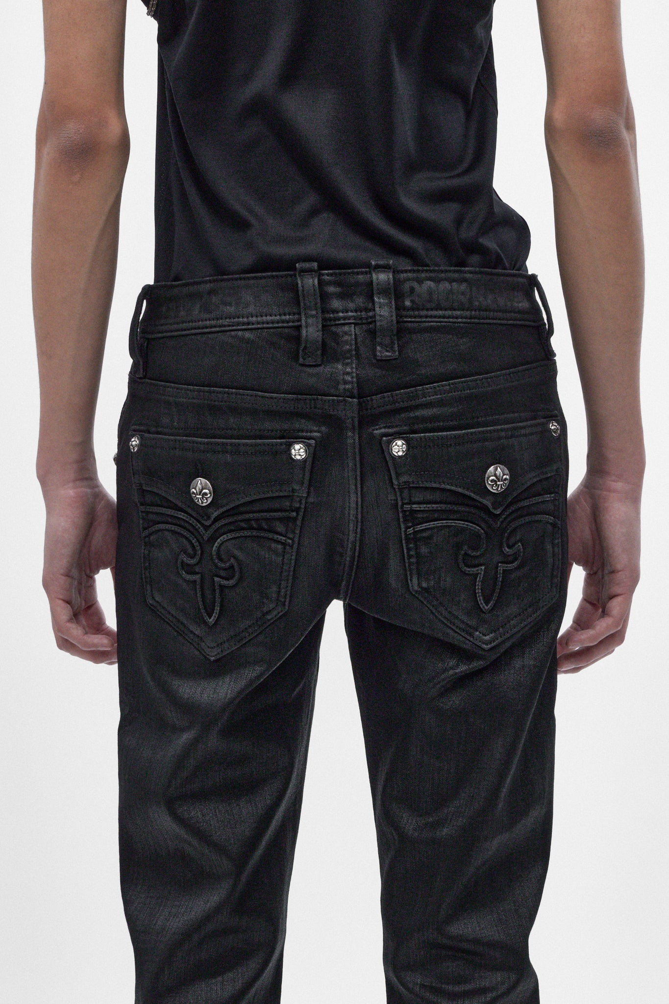 Gene Slim Jeans in Black Coating - Image 2