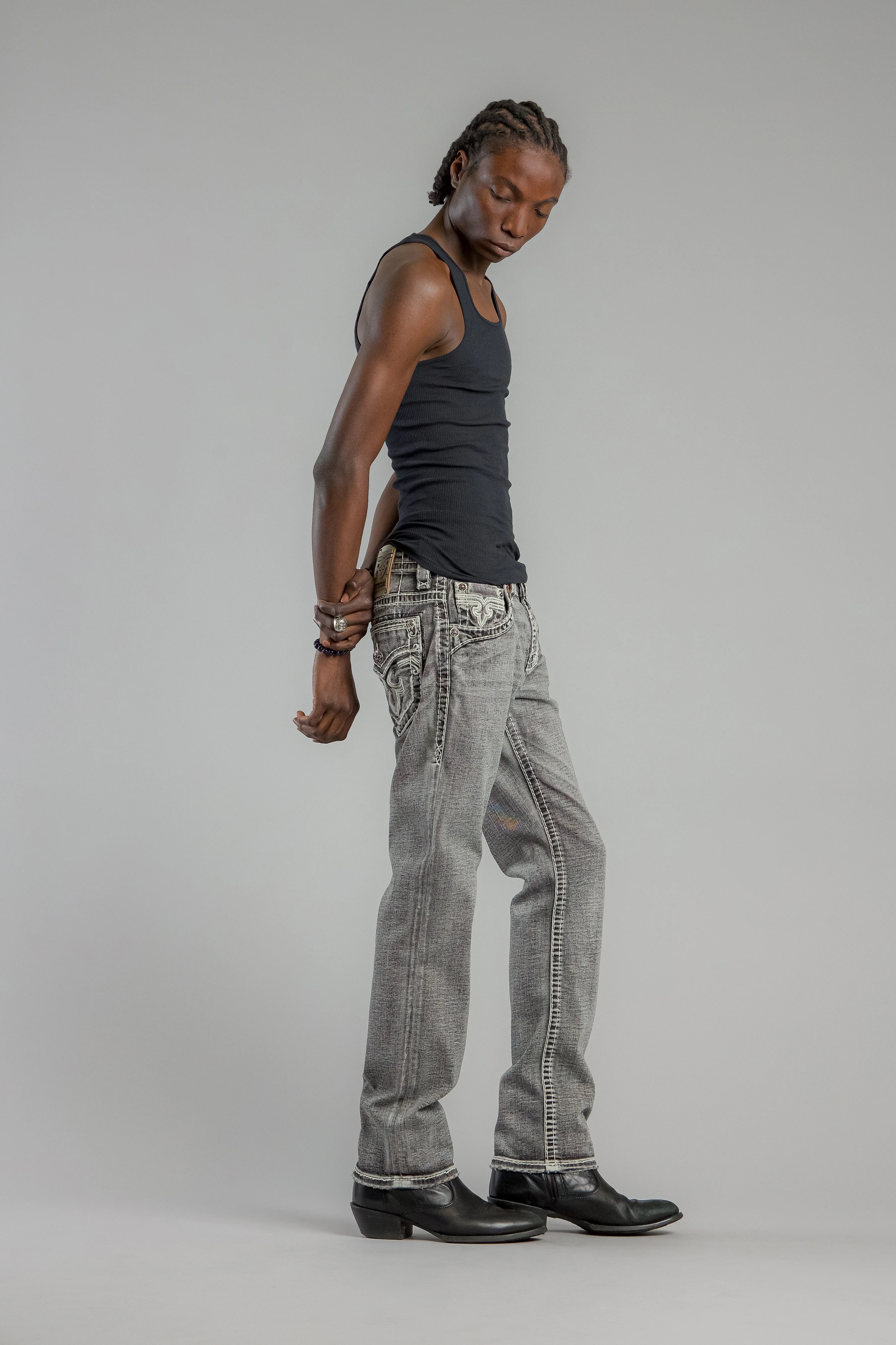 Haiden Straight Jeans in Gray - Image 4