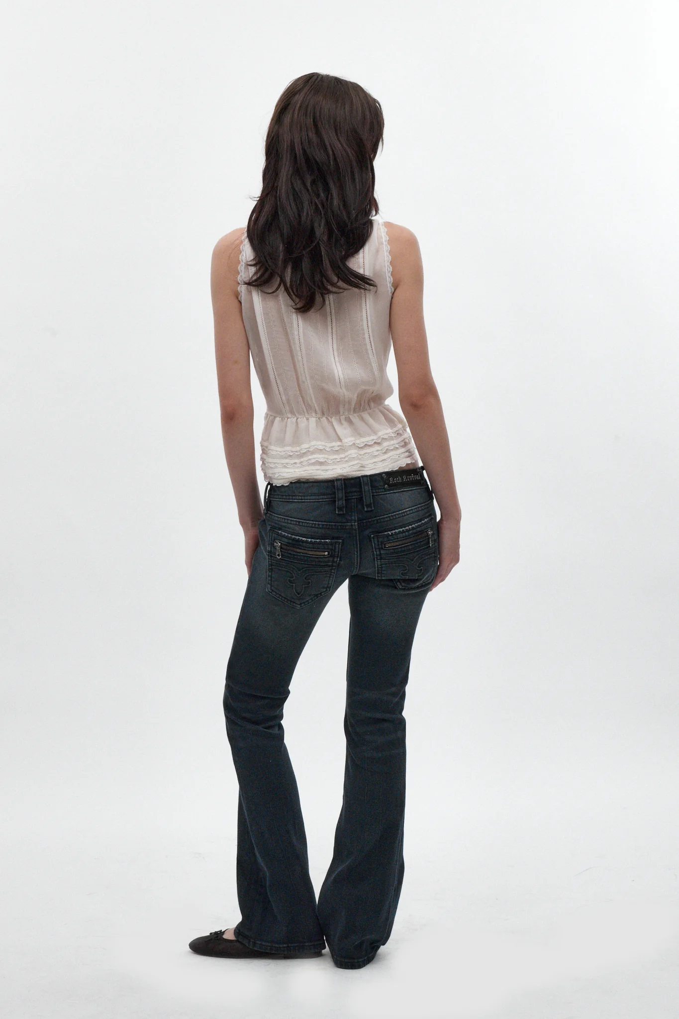 Heather Super Low-Rise Rocker Bootcut Jeans in Midnight Blue - Image 3