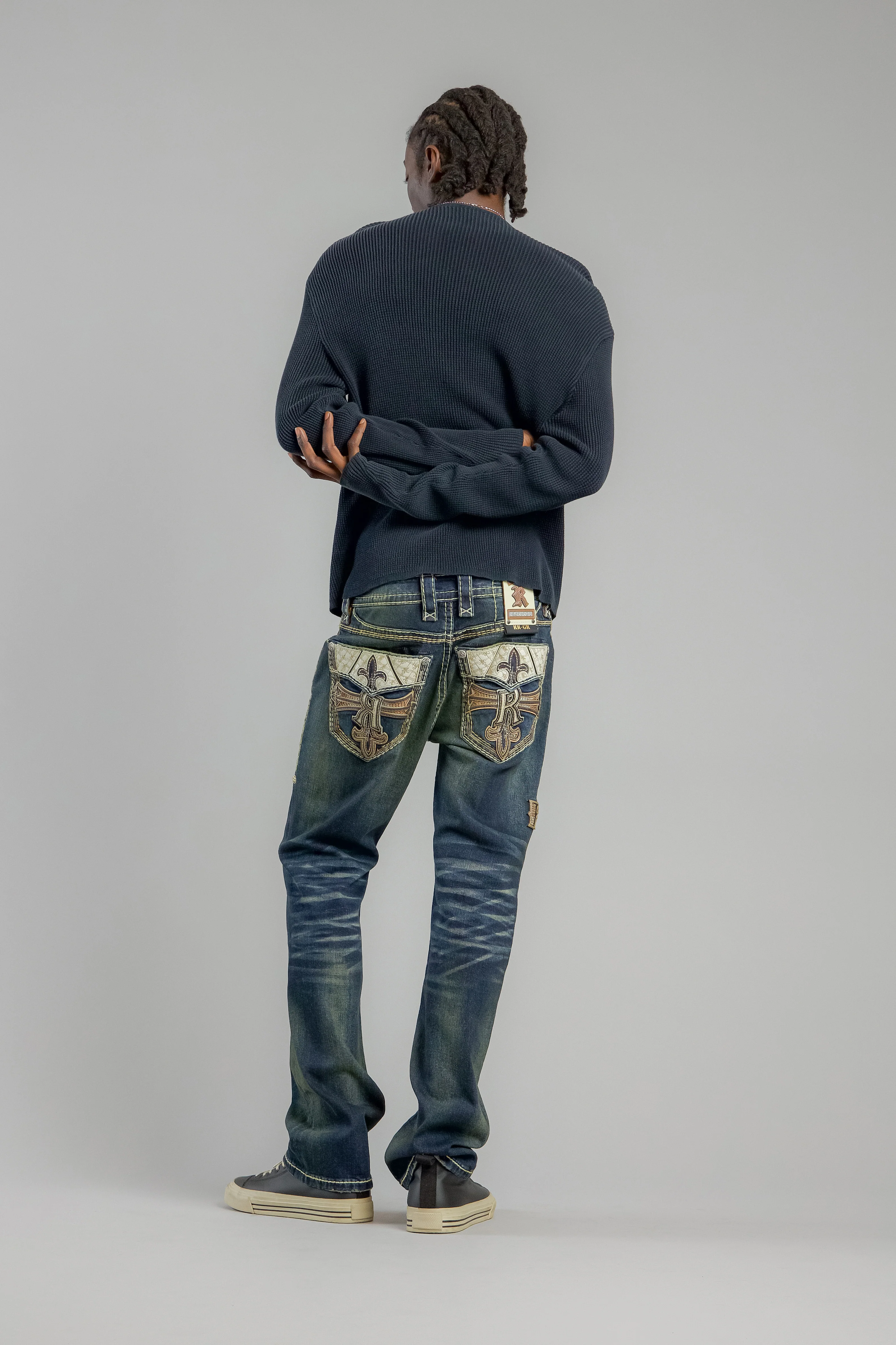 Hendrix Bootcut Jeans in Vintage Blue - GR Collection