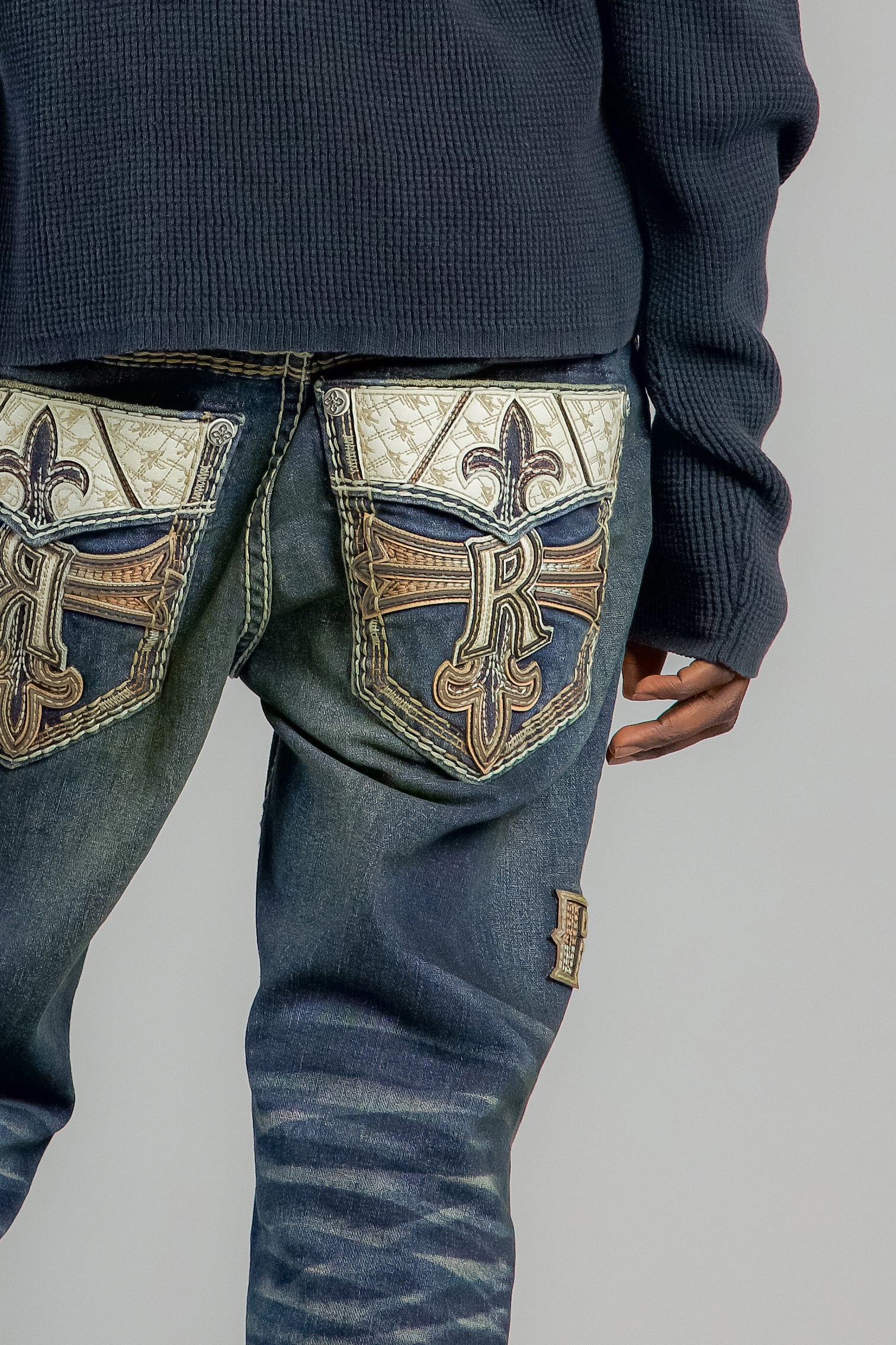 Hendrix Bootcut Jeans in Vintage Blue - GR Collection - Image 5