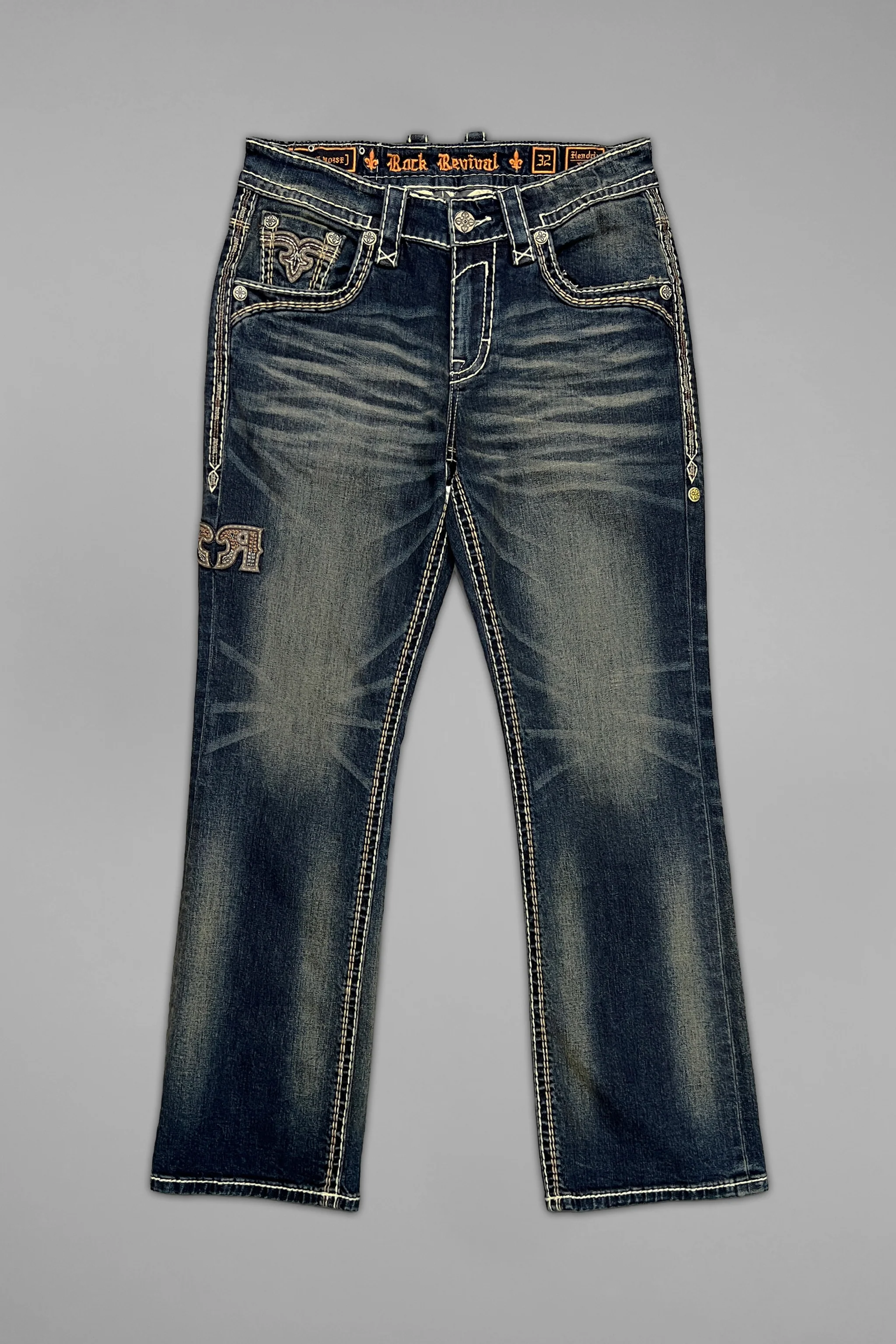 Hendrix Bootcut Jeans in Vintage Blue - GR Collection - Image 6