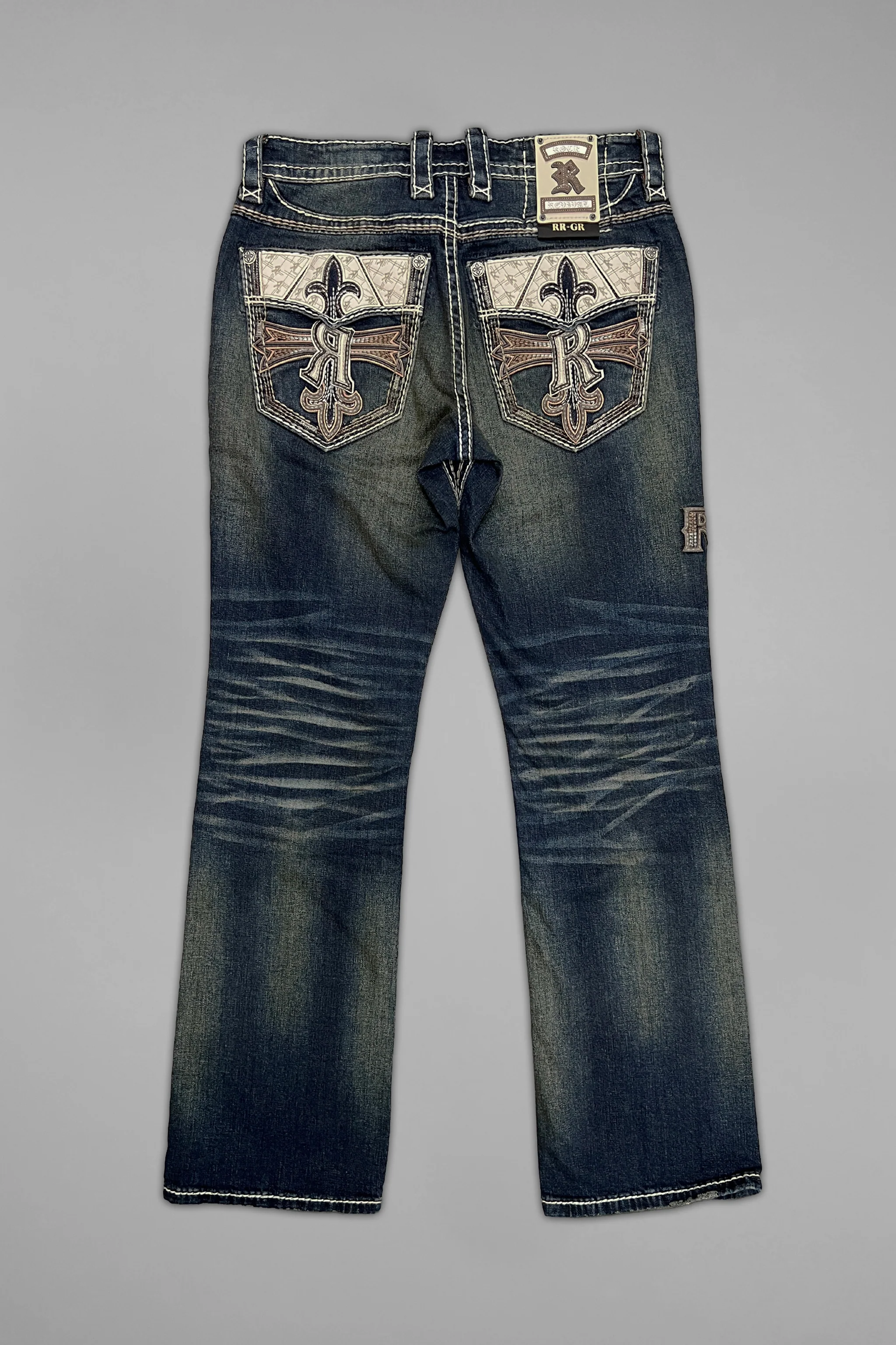 Hendrix Bootcut Jeans in Vintage Blue - GR Collection - Image 8