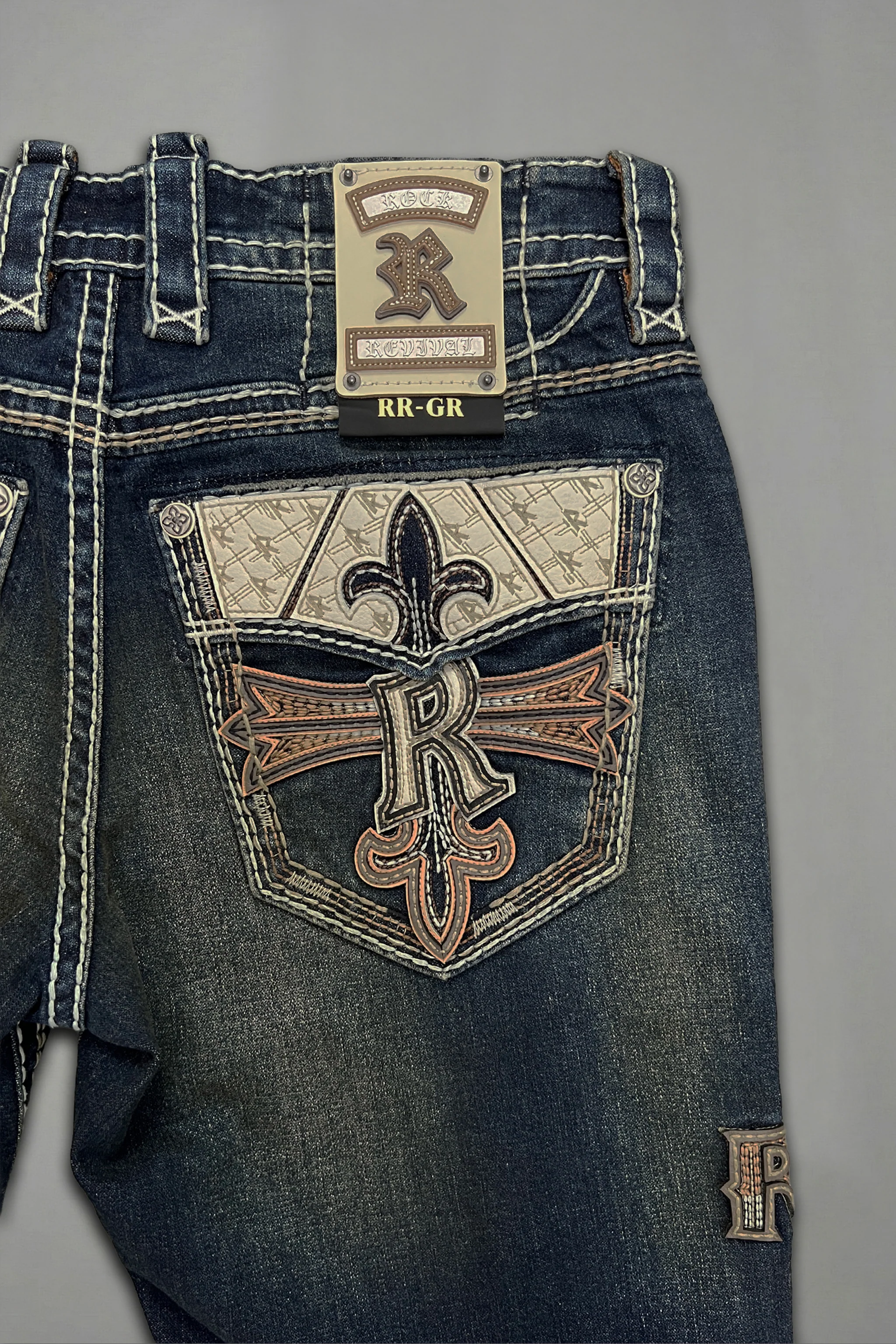 Hendrix Bootcut Jeans in Vintage Blue - GR Collection - Image 9