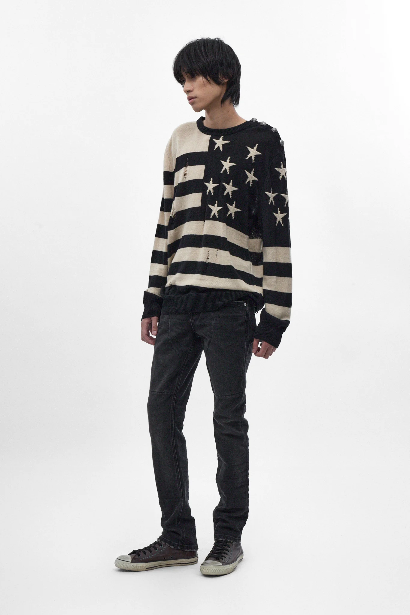 Huey Slim Jeans in Charcoal Black - Image 6