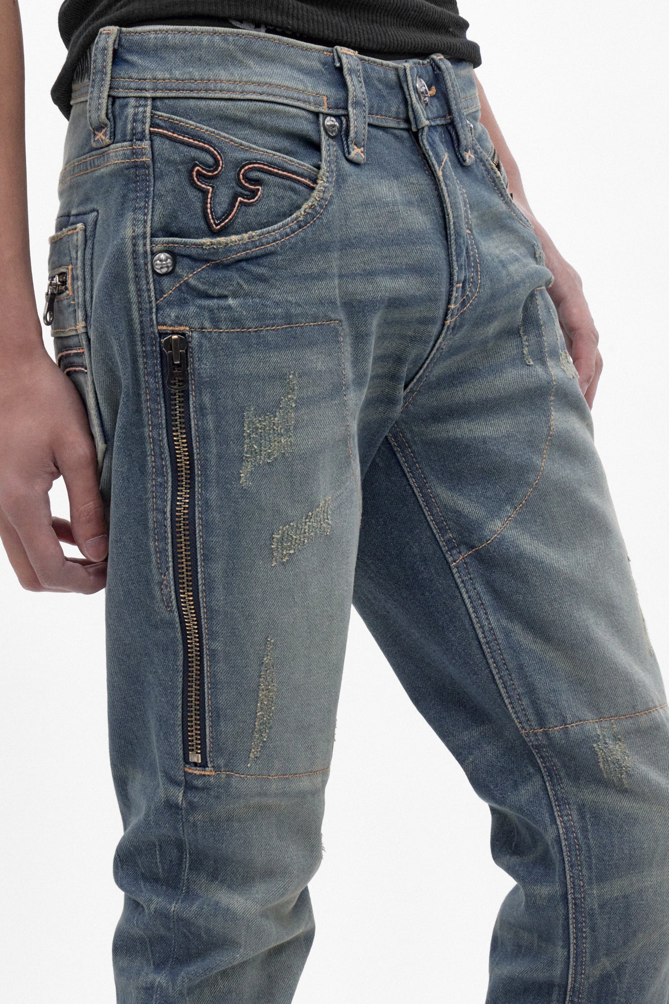Huey Slim Jeans in Vintage Blue