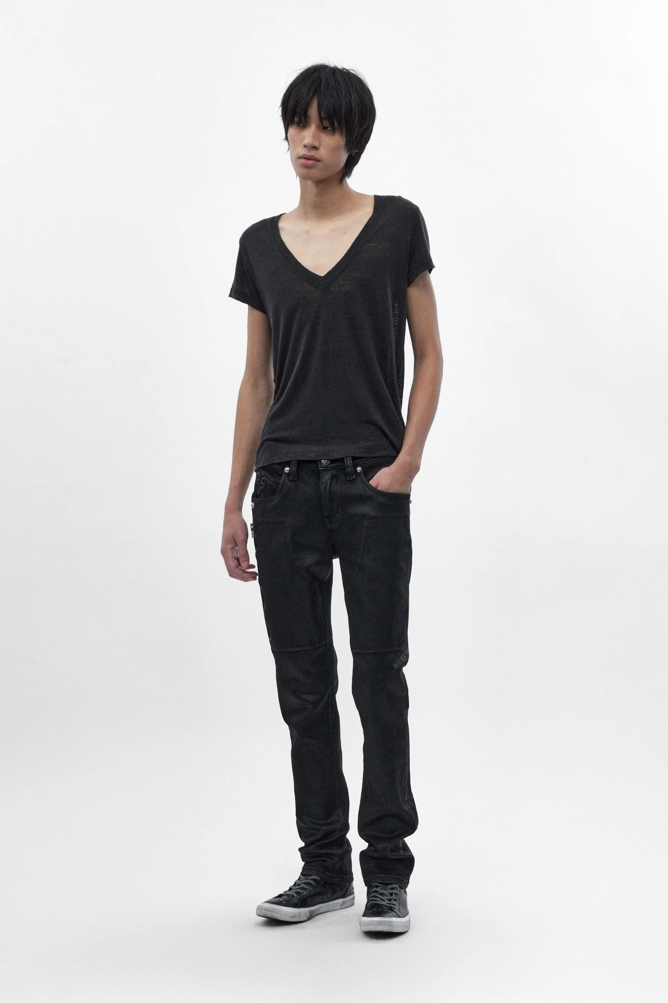 Huey Slim Jeans in Black Coating - Image 4