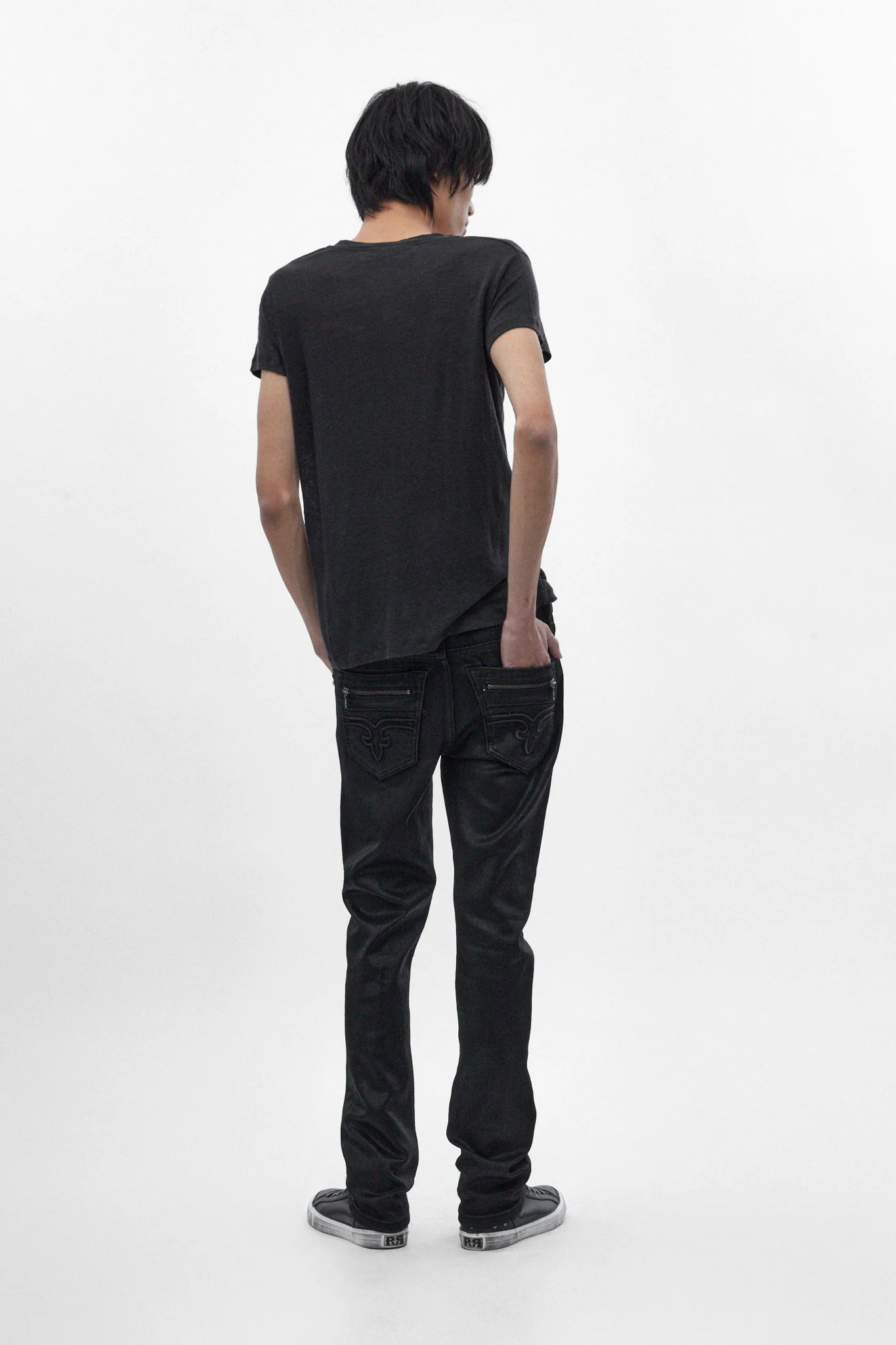 Huey Slim Jeans in Black Coating - Image 5