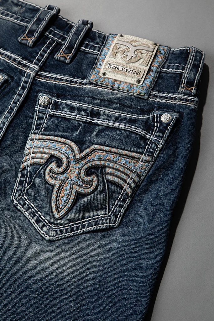 Isaiah Straight Jeans in Medium Blue - Image 8