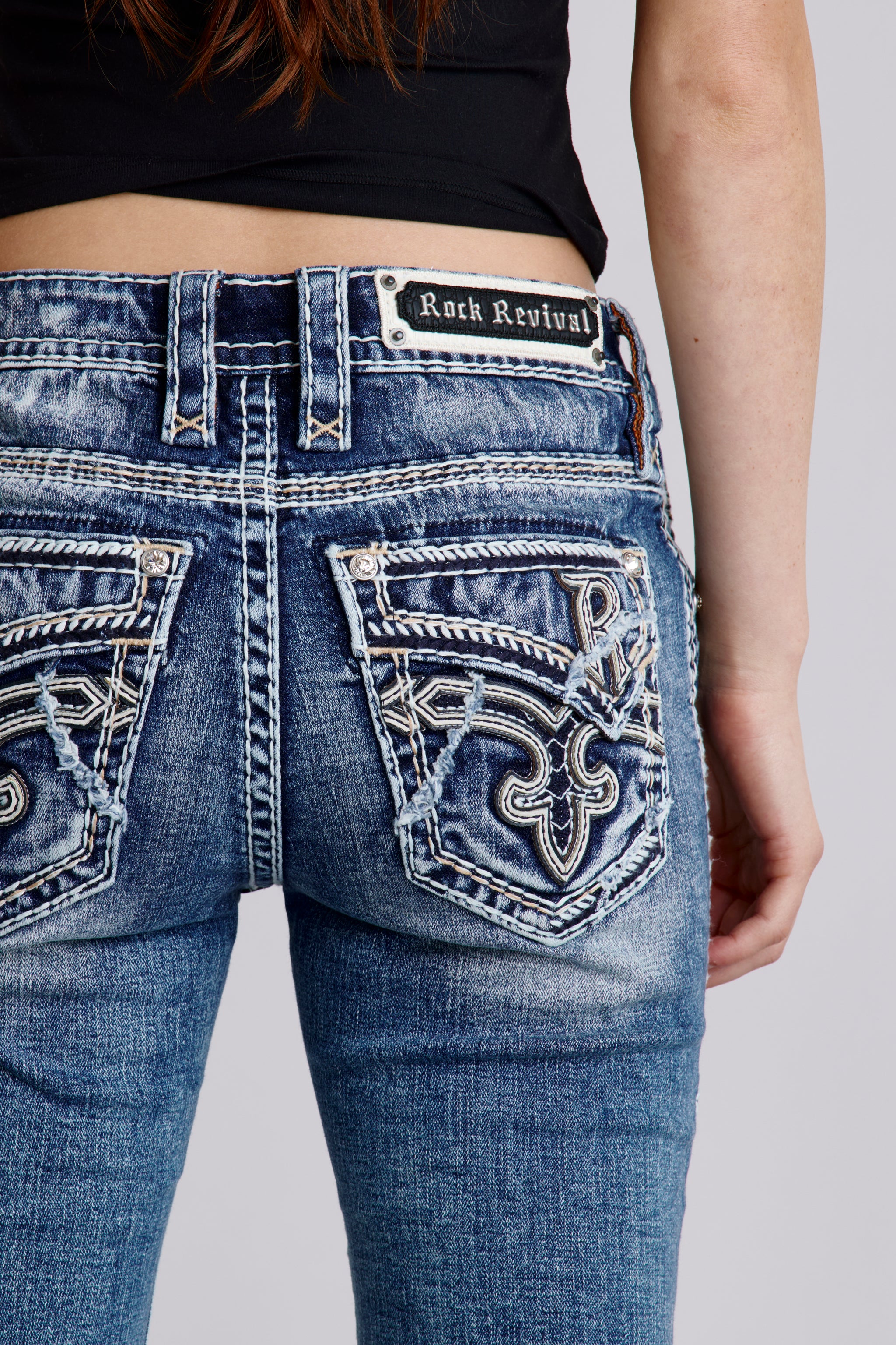 Janessa Straight Jeans in Medium Blue - Image 3