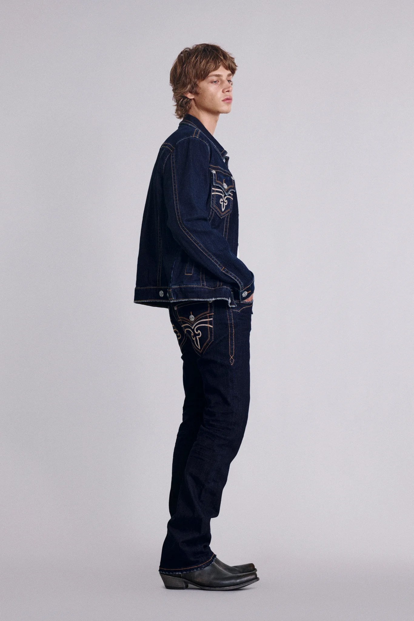 Jegor Denim Jacket in Rinse - Image 3
