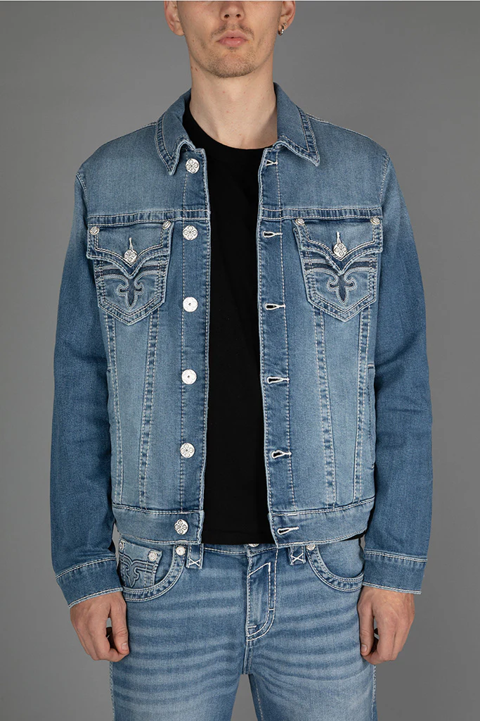 Jegor Denim Jacket in Medium Blue - Image 2
