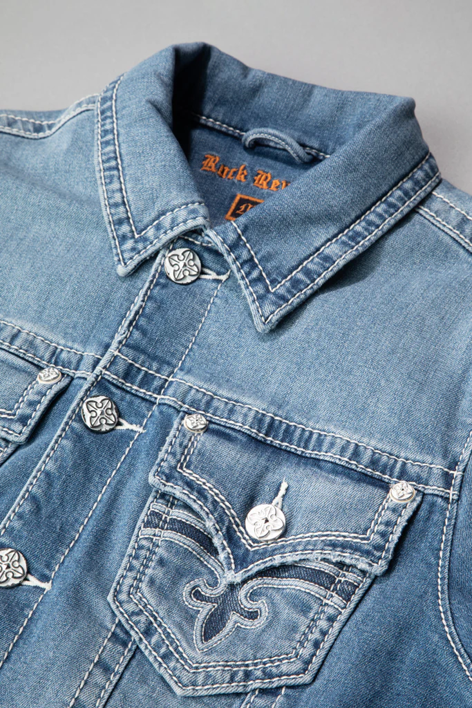 Jegor Denim Jacket in Medium Blue - Image 6