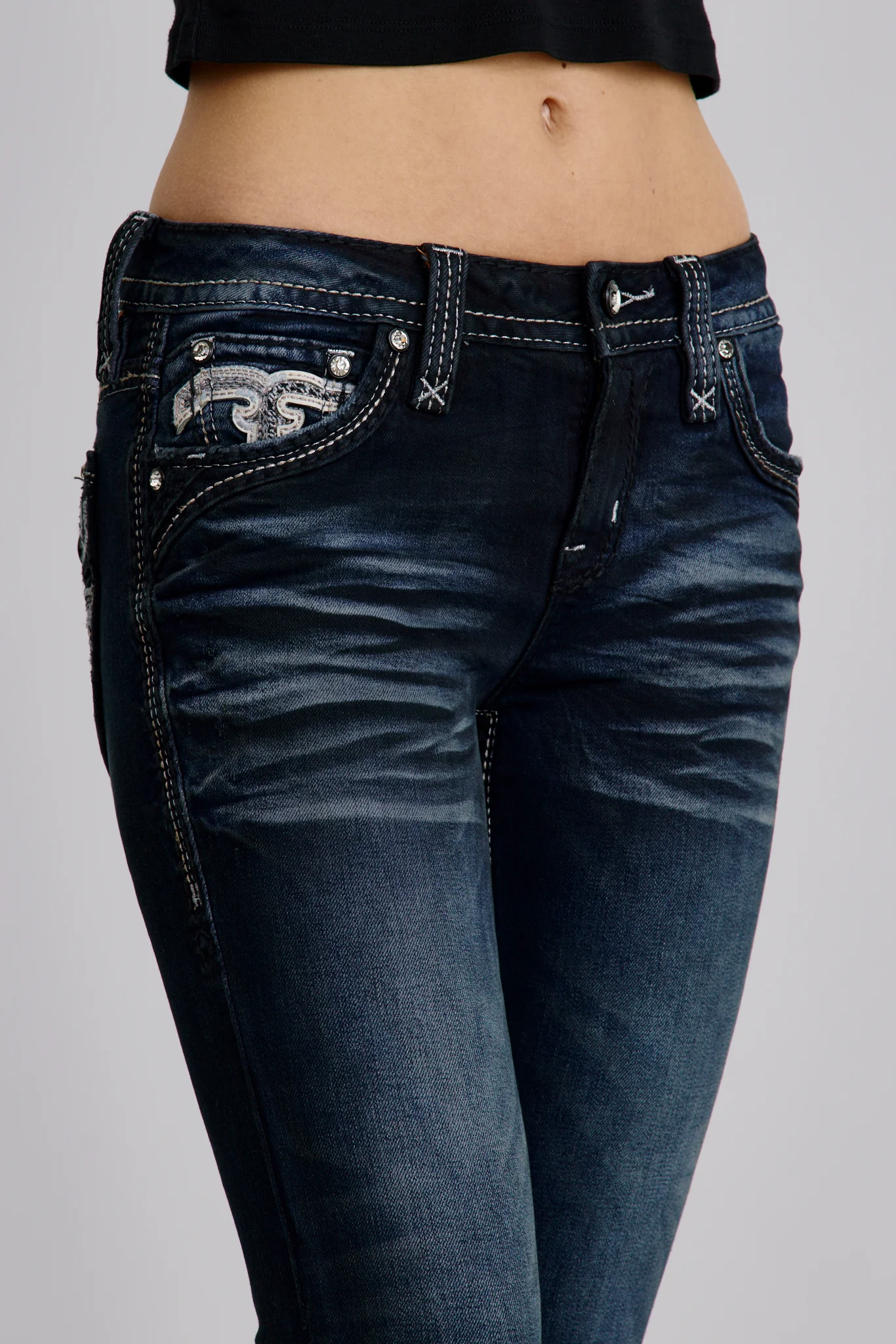 Jesika Bootcut Jeans in Dark Wash - Image 4