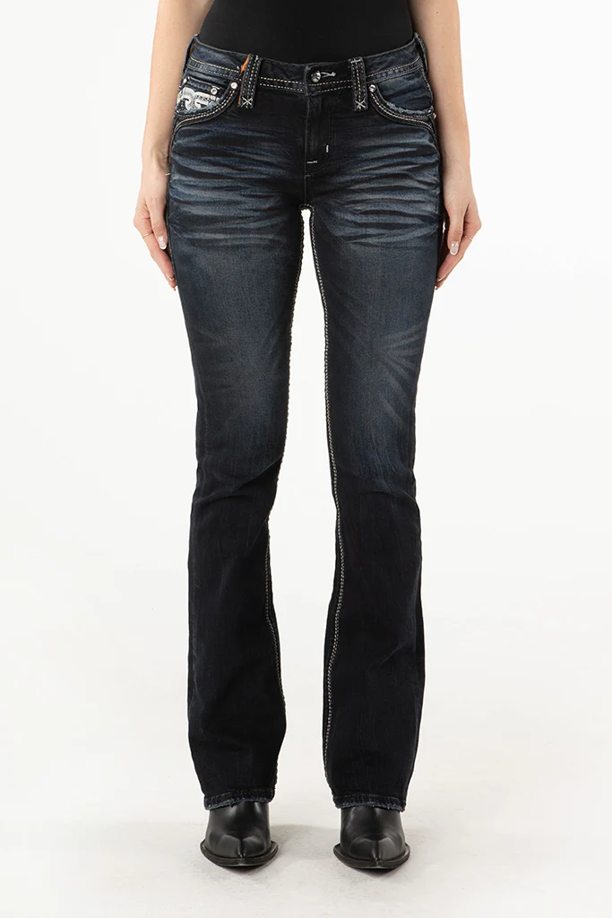 Jesika Bootcut Jeans in Dark Wash - Image 8