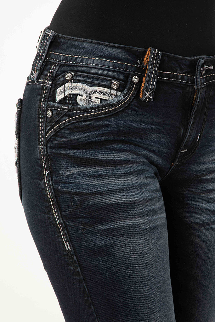 Jesika Bootcut Jeans in Dark Wash - Image 9