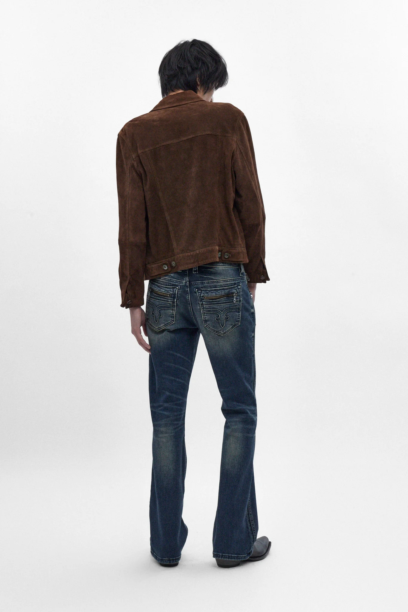 Jon Slim Flare Jeans in Dark Blue - Image 4