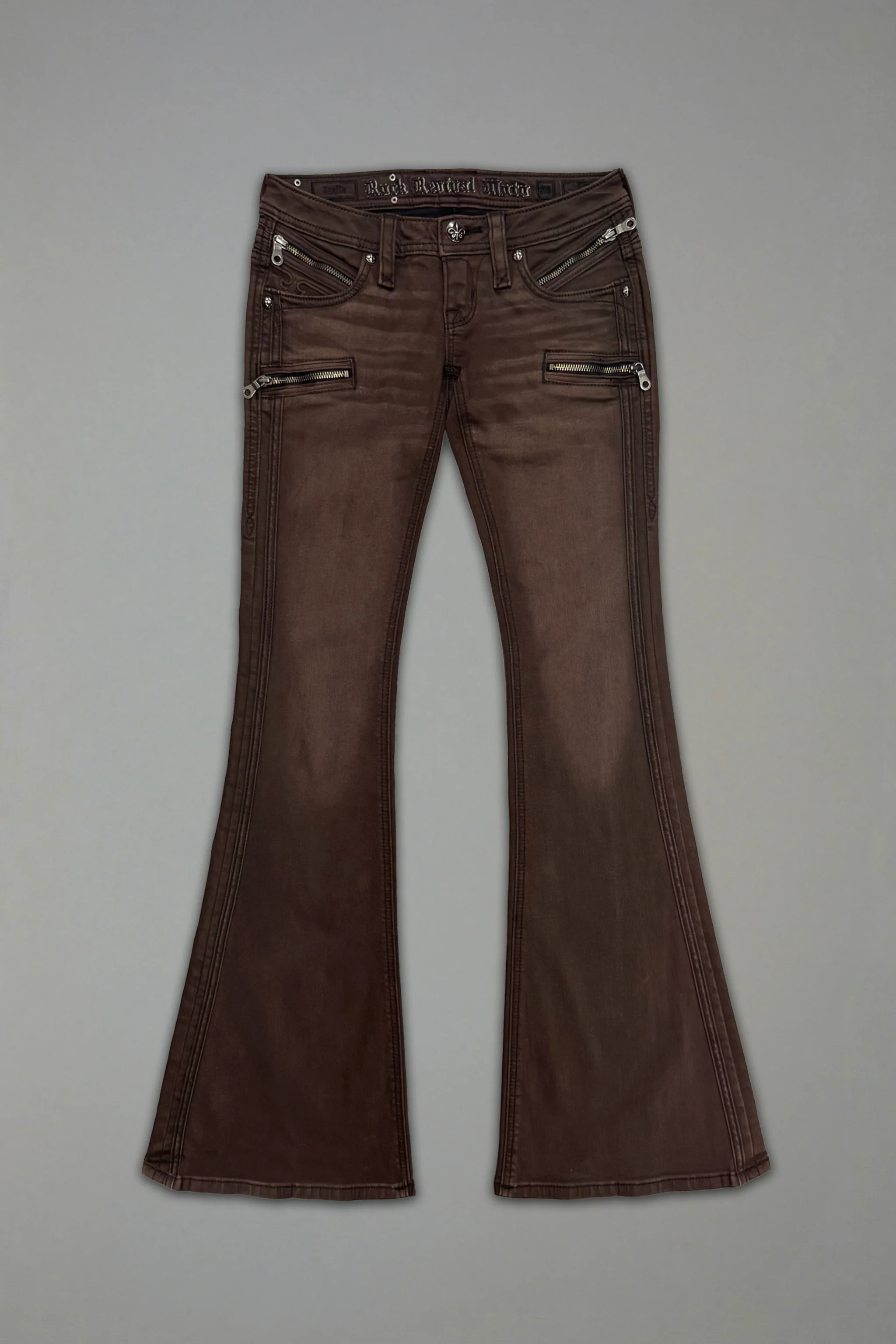 Joplin Super Low-Rise Flare in Brown - Image 6