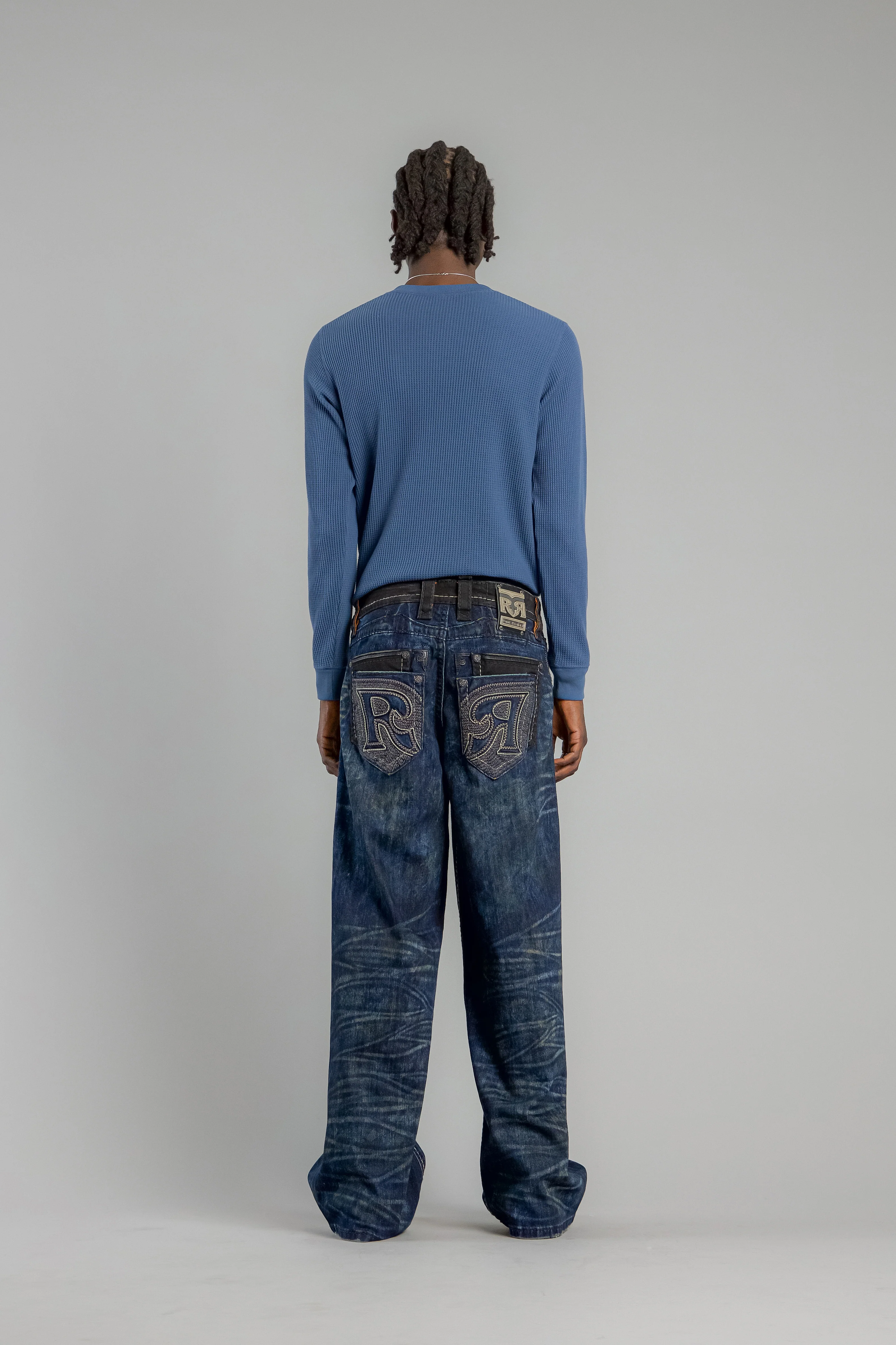 Jorrit Relaxed Baggy 3 Jeans in Dark Blue - Image 3