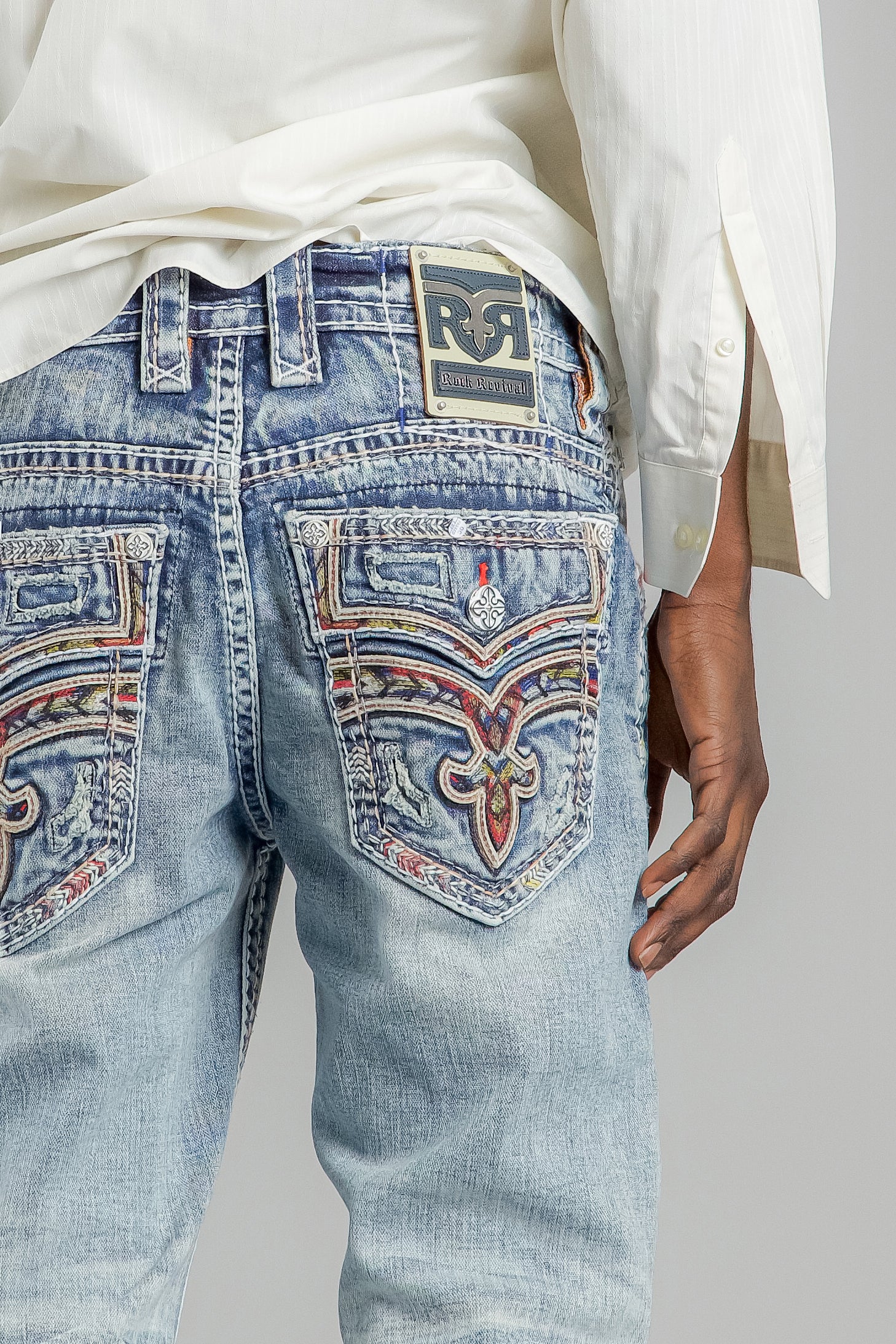 Justice Straight Jeans in Light Blue - Image 2
