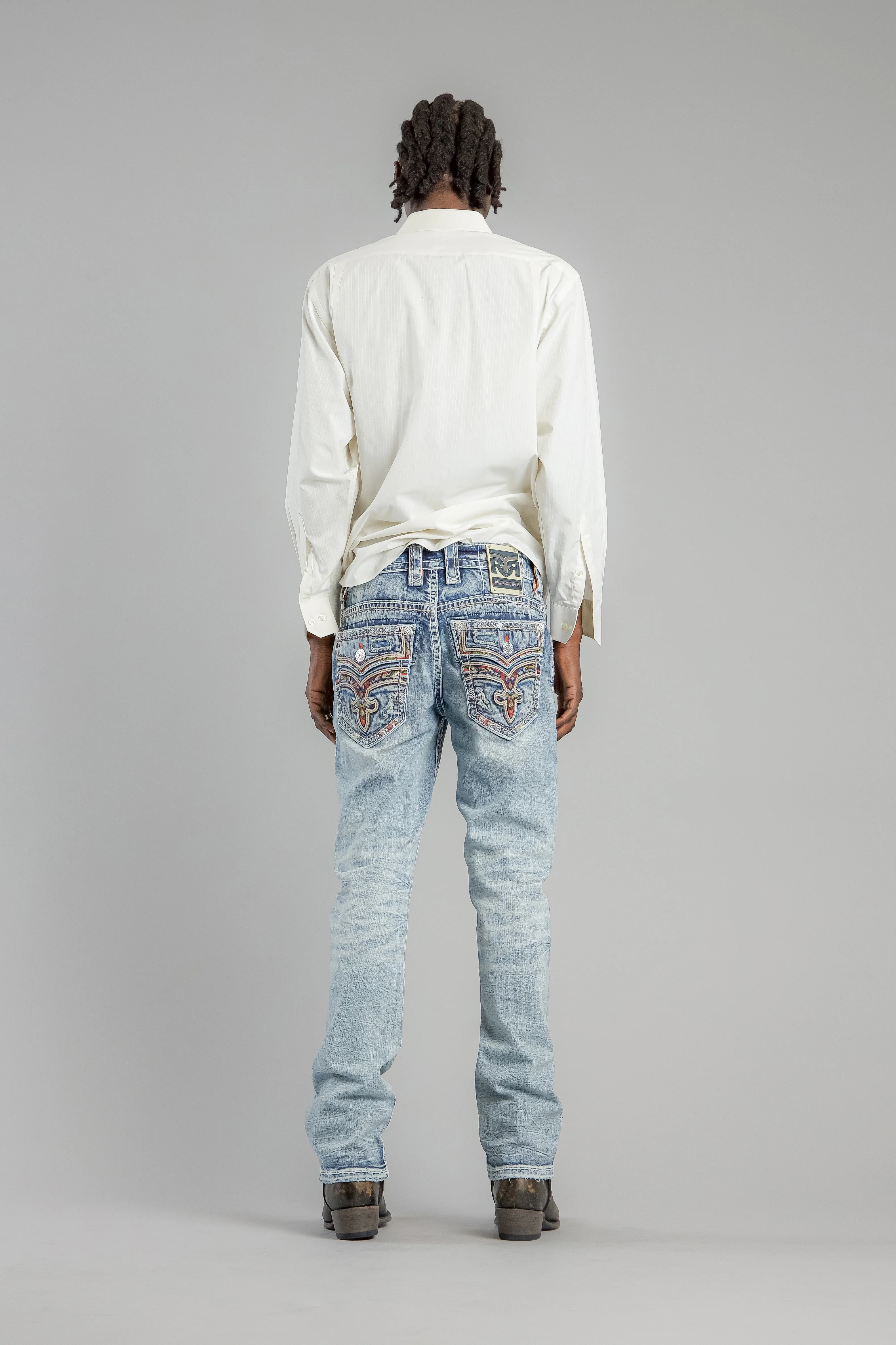 Justice Straight Jeans in Light Blue - Image 3