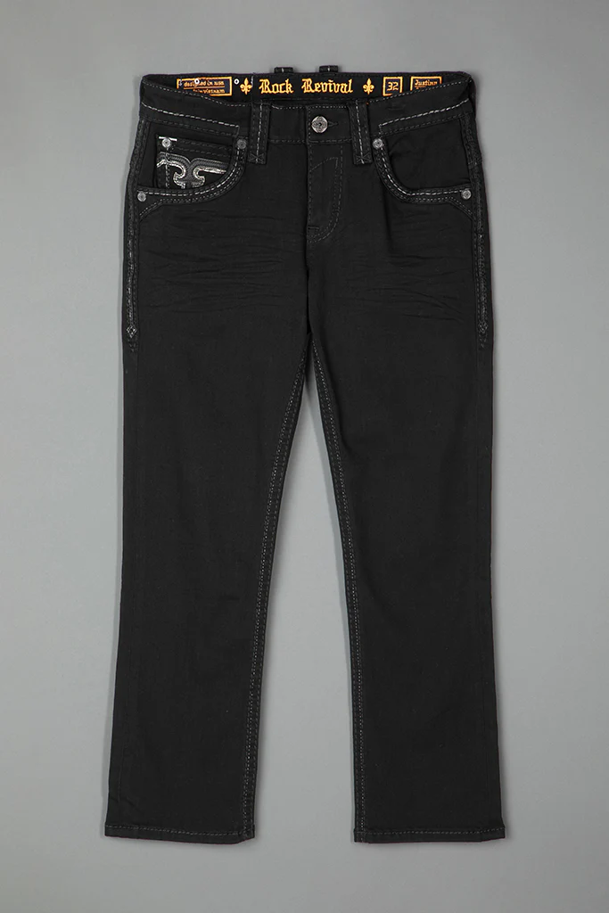 Justinn Straight Jeans in Black - Image 7