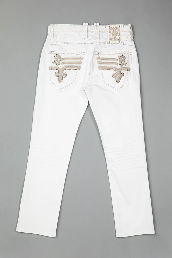 Justinn Straight Jeans in Blanc - Image 4