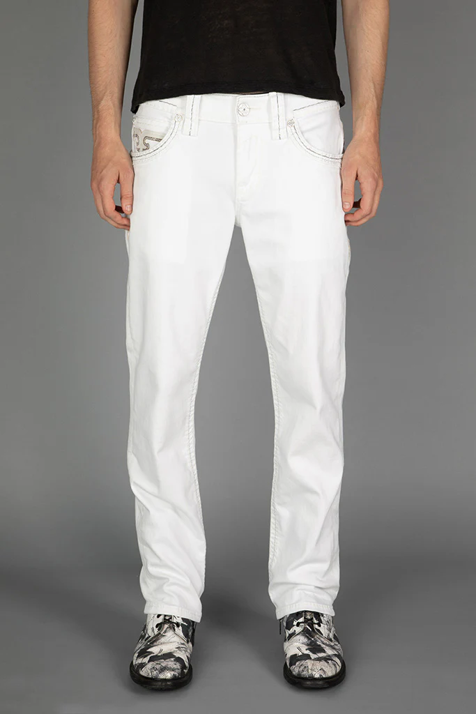 Justinn Straight Jeans in White - Image 3