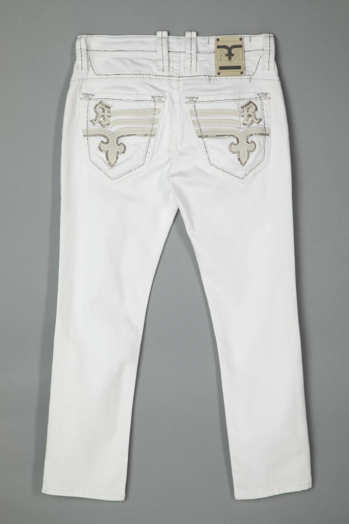 Justinn Straight Jeans in White - Image 4