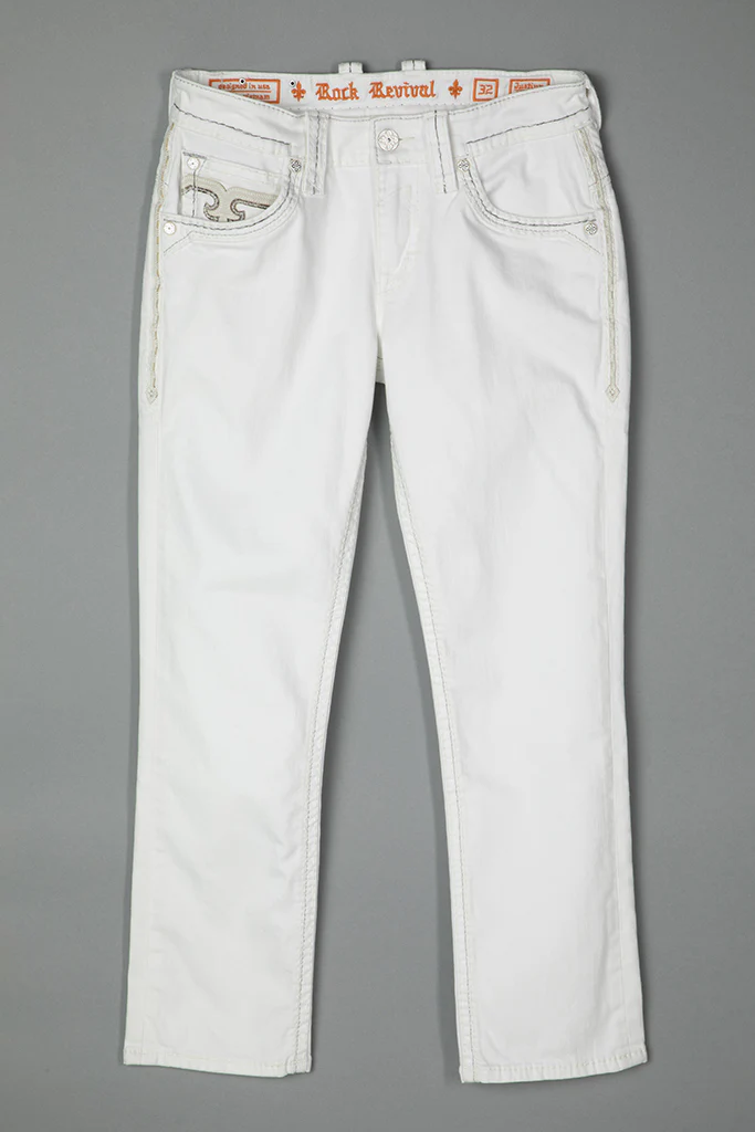 Justinn Straight Jeans in White - Image 5