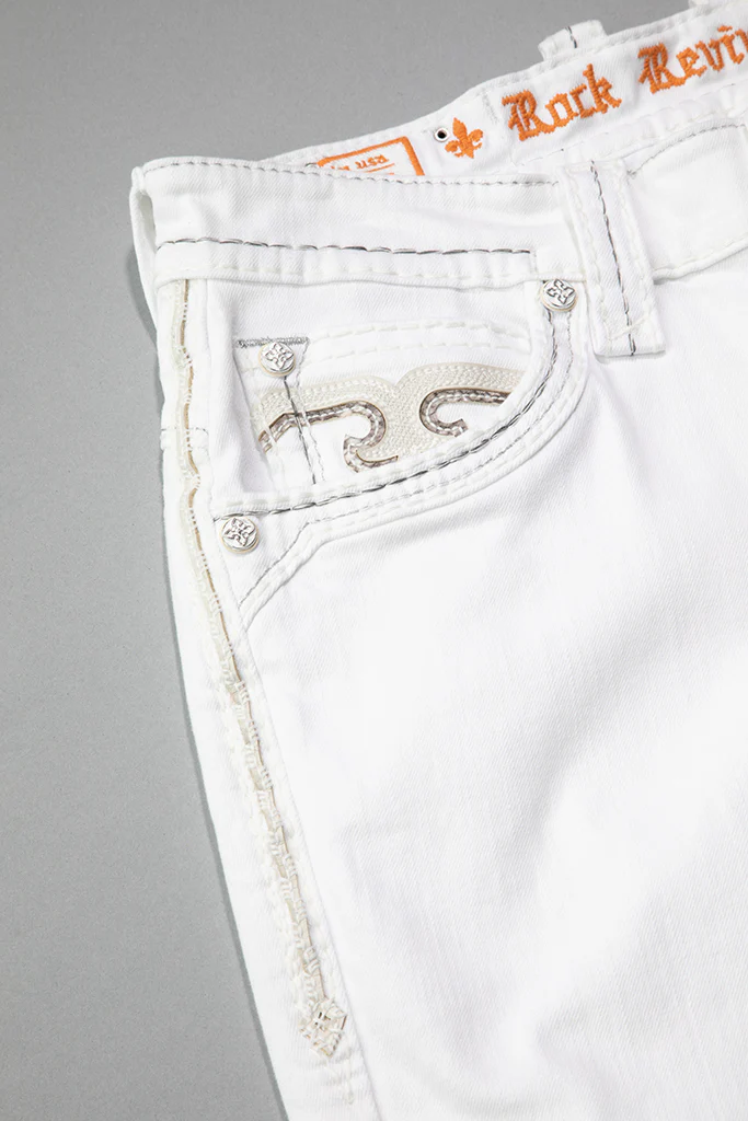 Justinn Straight Jeans in White - Image 7