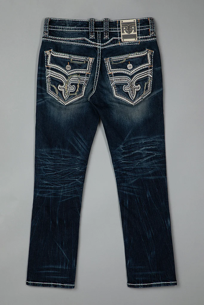 Justyn Straight Jeans in Dark Blue - Image 4