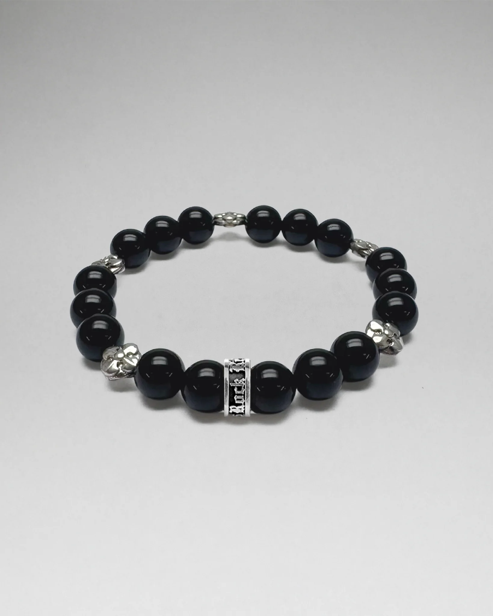 Polished Onyx Beaded Bracelet (10mm)
