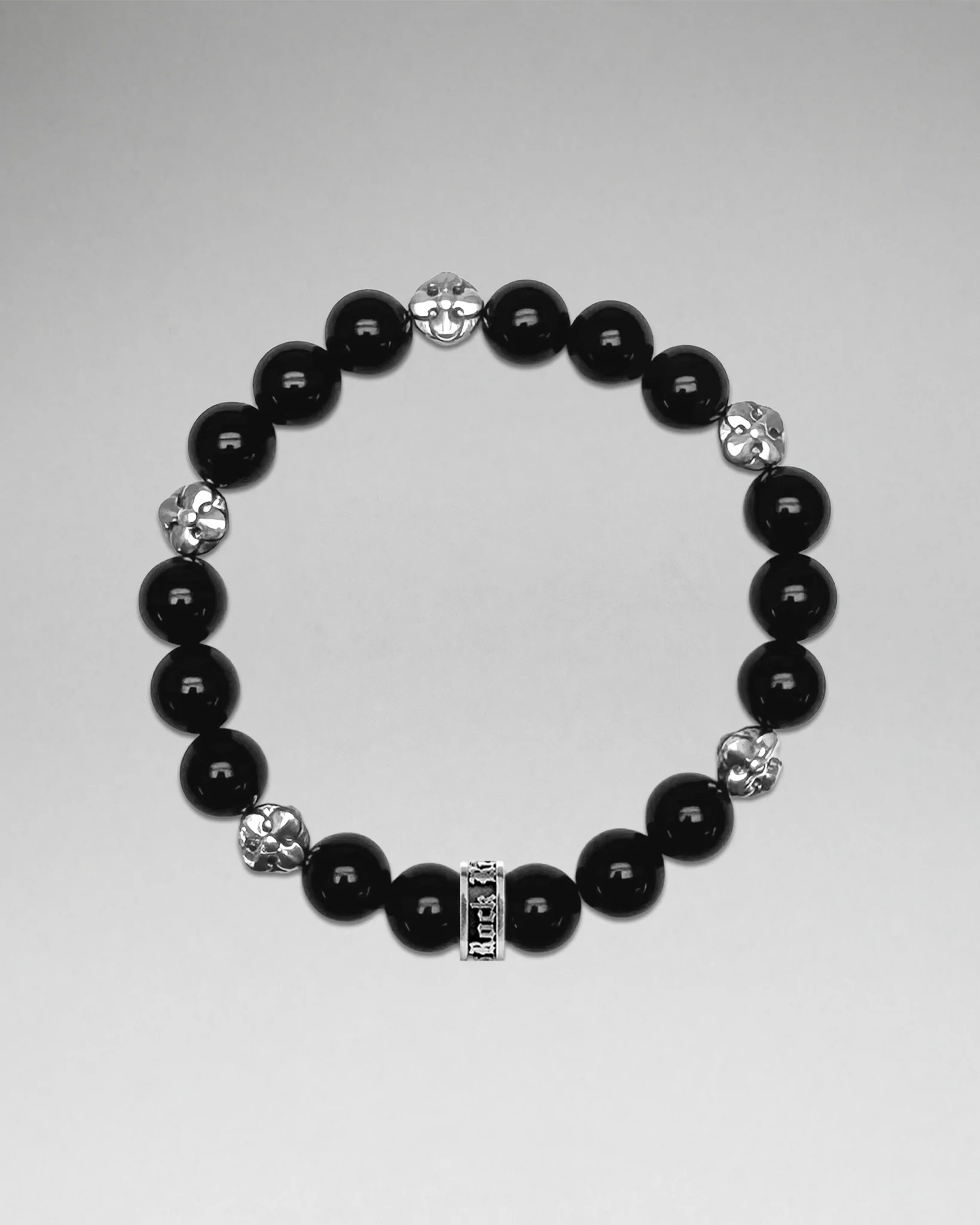 Polished Onyx Beaded Bracelet (10mm) - Image 2