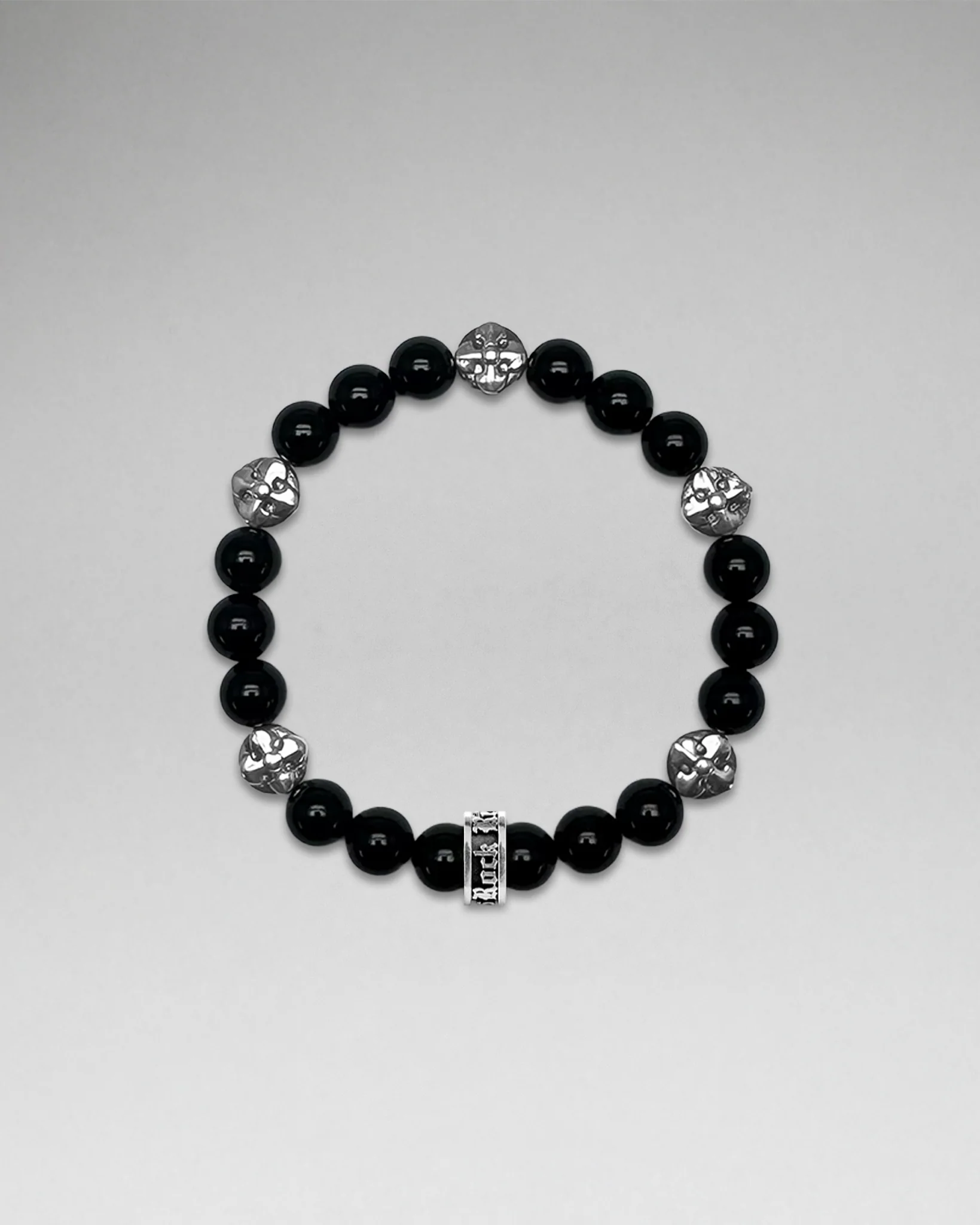 Polished Onyx Beaded Bracelet (8mm) - Image 2