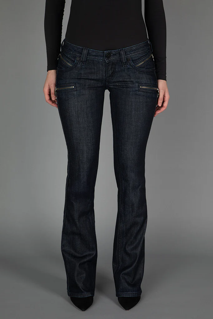 Kamil Super Low-Rise Moto Bootcut Jeans - Image 5