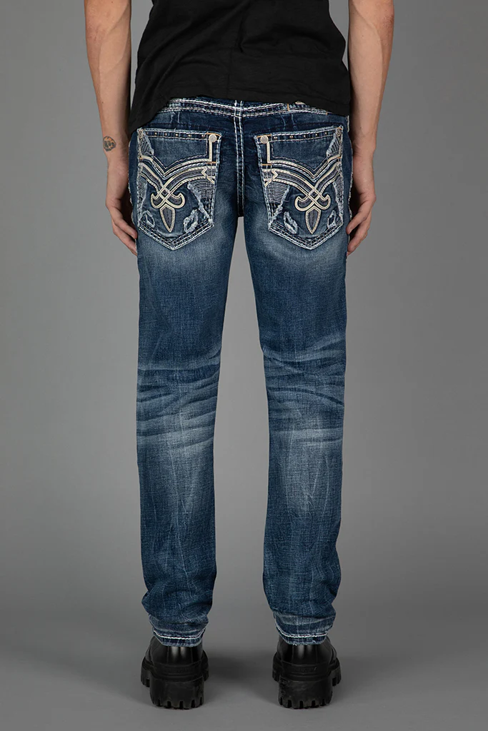 Karlo Alt Straight Jeans in Dark Blue