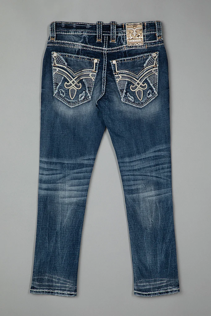 Karlo Alt Straight Jeans in Dark Blue - Image 4